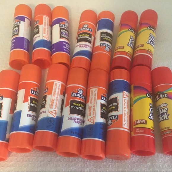 Elmers Glue Sticks 15ct Purple Glue Dries Clear - Picture 2 of 6